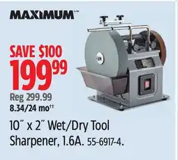 Canadian Tire MAXIMUM 10˝ x 2˝ Wet/Dry Tool Sharpener offer