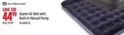 Canadian Tire Queen Air Bed with Built-in Manual Pump offer