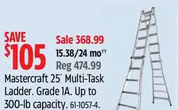Canadian Tire Mastercraft 25´ Multi-Task Ladder offer