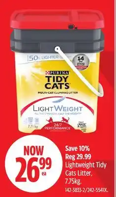 Canadian Tire Purina Lightweight Tidy Cats Litter, 7.75kg offer