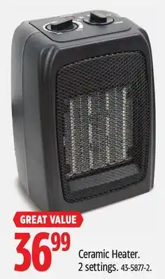 Canadian Tire for-living Ceramic Heater offer