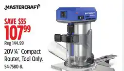 Canadian Tire Mastercraft 20V 1⁄4˝ Compact Router, Tool Only offer