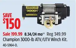 Canadian Tire Champion 3000-lb ATV/UTV Winch Kit offer