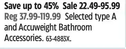 Canadian Tire Accuweight Selected type A and Accuweight Bathroom Accessories offer