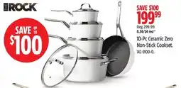 Canadian Tire THE ROCK 10-Pc Ceramic Zero Non-Stick Cookset offer