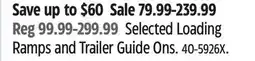 Canadian Tire MotoMaster Selected Loading Ramps and Trailer Guide Ons offer