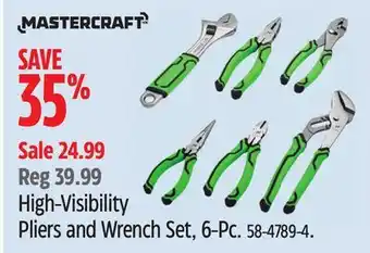 Canadian Tire Mastercraft High-Visibility Pliers and Wrench Set offer