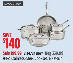 Canadian Tire LAGOSTINA 9-Pc Stainless-Steel Cookset offer