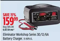 Canadian Tire Eliminator Workshop Series 30/12/6A Battery Charger offer