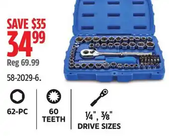 Canadian Tire Mastercraft 62-PC Tool Set offer