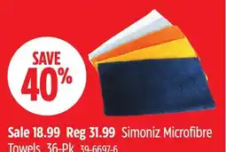Canadian Tire Simoniz Microfibre Towels offer