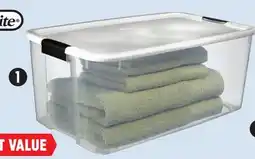 Canadian Tire Sterilite Ultra Clear Tote with Latched Lid offer