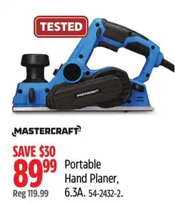 Canadian Tire Mastercraft Portable Hand Planer offer