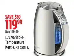 Canadian Tire Cuisinart 1.7L Variable- Temperature Kettle offer