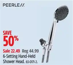 Canadian Tire Peerless 6-Setting Hand-Held Shower Head offer