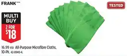 Canadian Tire All-Purpose Microfibre Cloths, 10-Pk offer