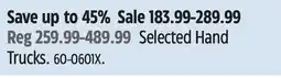 Canadian Tire Selected Hand Trucks offer