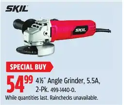 Canadian Tire 41⁄2˝ Angle Grinder, 5.5A, 2-Pk offer