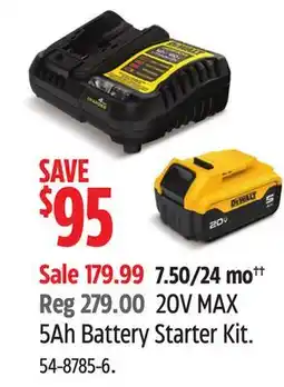 Canadian Tire DeWALT 5Ah Battery Starter Kit offer