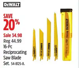 Canadian Tire 16-Pc Reciprocating Saw Blade Set offer