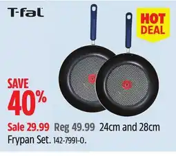 Canadian Tire T-fal 24cm and 28cm Frypan Set offer