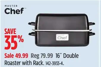 Canadian Tire MASTER Chef 16˝ Double Roaster with Rack offer