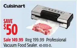 Canadian Tire Cuisinart Professional Vacuum Food Sealer offer