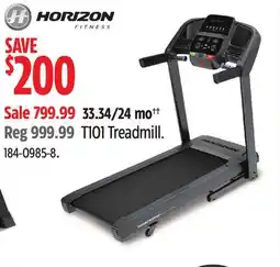 Canadian Tire Horizon T101 Treadmill offer