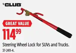 Canadian Tire Steering Wheel Lock for SUVs and Trucks offer