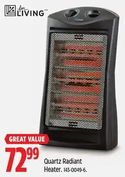 Canadian Tire For Living Quartz Radiant Heater offer