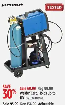 Canadian Tire Welder Cart. Holds up to 110 lbs offer