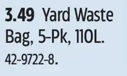 Canadian Tire Canadian Tire Yard Waste Bag, 5-Pk, 110L offer