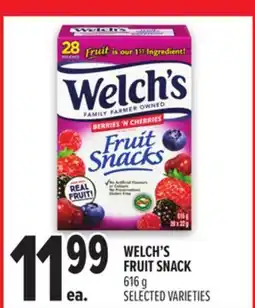 Metro WELCH'S FRUIT SNACK offer
