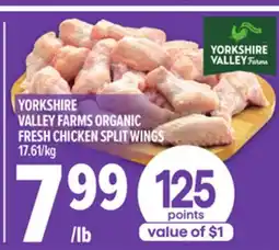 Metro YORKSHIRE VALLEY FARMS ORGANIC FRESH CHICKEN SPLIT WINGS offer