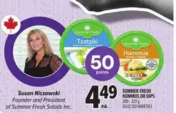 Metro SUMMER FRESH HUMMUS OR DIPS offer
