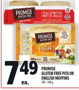 Metro PROMISE GLUTEN FREE PITA OR ENGLISH MUFFINS offer