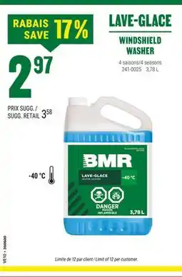 BMR LAVE-GLACE WINDSHIELD WASHER offer