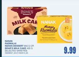 Wholesale Club RASMALAI INDIAN DESSERT, 850 G OR MILK CAKE, 400 G offer