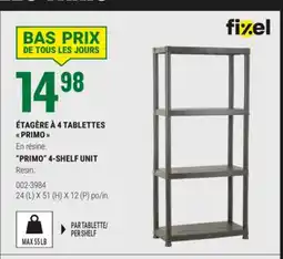 BMR ÉTAGÈRE À 4 TABLETTES  PRIMO  offer
