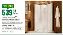BMR ENSEMBLE DE DOUCHE  BEGONIA  offer