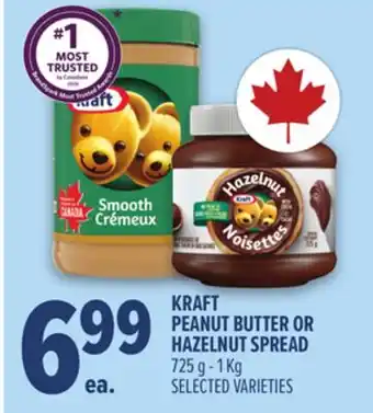 Metro KRAFT PEANUT BUTTER OR HAZELNUT SPREAD offer