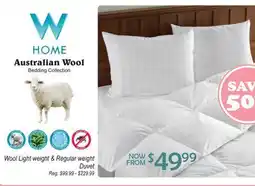 Oxford Mills Wool Light weight & Regular weight Duvet offer