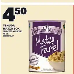 Loblaws YEHUDA MATZO BOX offer