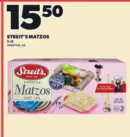 Loblaws STREIT'S MATZOS, 5 LB offer