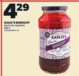 Loblaws GOLD'S BORSCHT offer