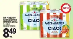 Metro SAN PELLEGRINO NATURALI OR CIAO SPARKLING DRINKS offer