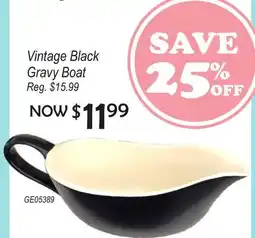 Oxford Mills Vintage Black Gravy Boat offer