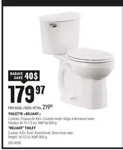 BMR TOILETTE  RELIANT  offer
