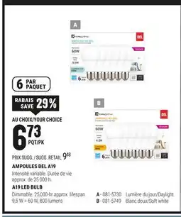 BMR AMPOULES DEL A19 offer