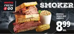 Metro MONTREAL SMOKED MEAT SANDWICH offer